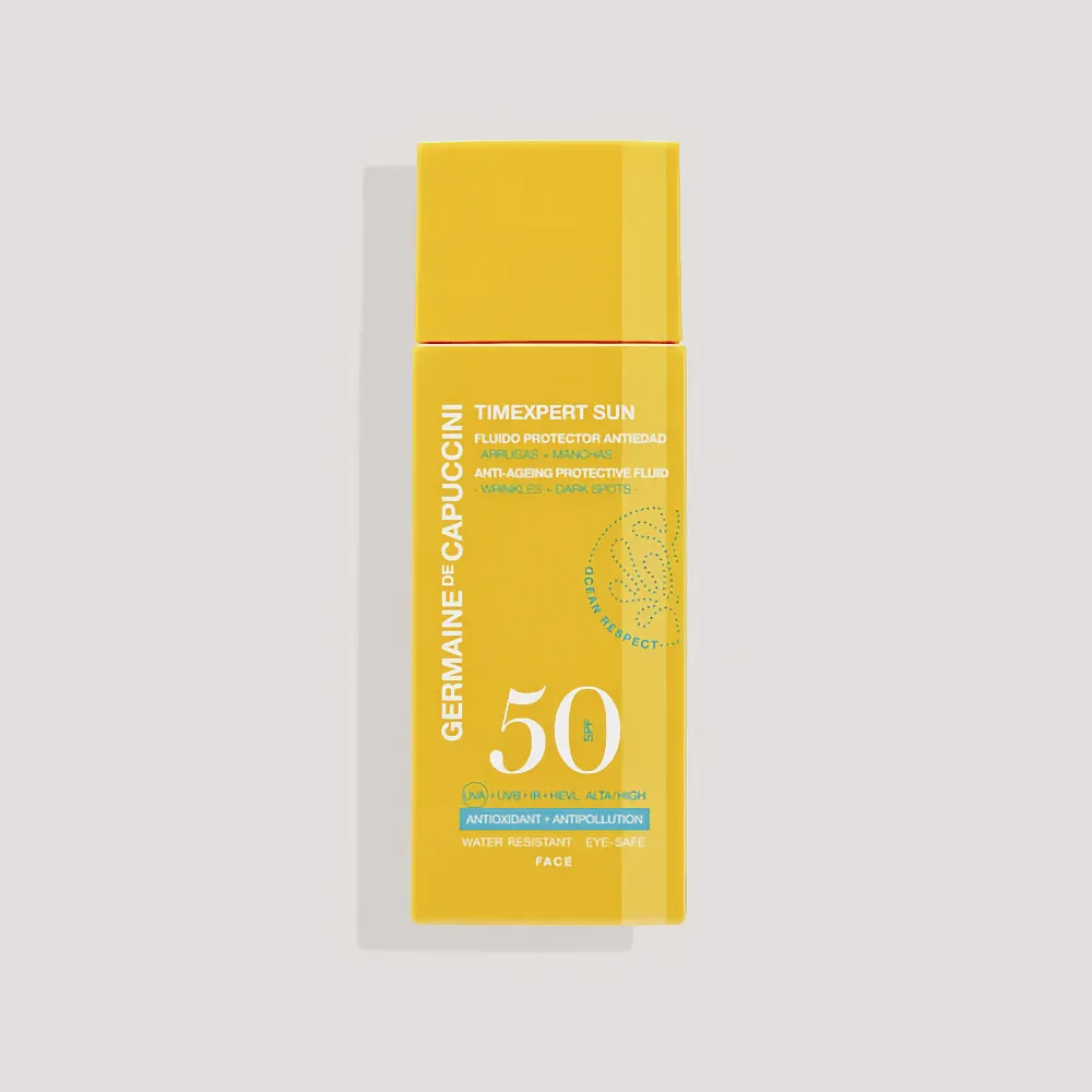 Timexpert Sun | Fluido Protector Solar Antiedad SPF 50 • Germaine Goya Madrid Fluido Protector Solar Antiedad SPF 50 | Timexpert Sun